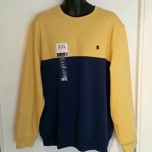 Mens Izod Sweatshirt Advantage Blue Gold XL